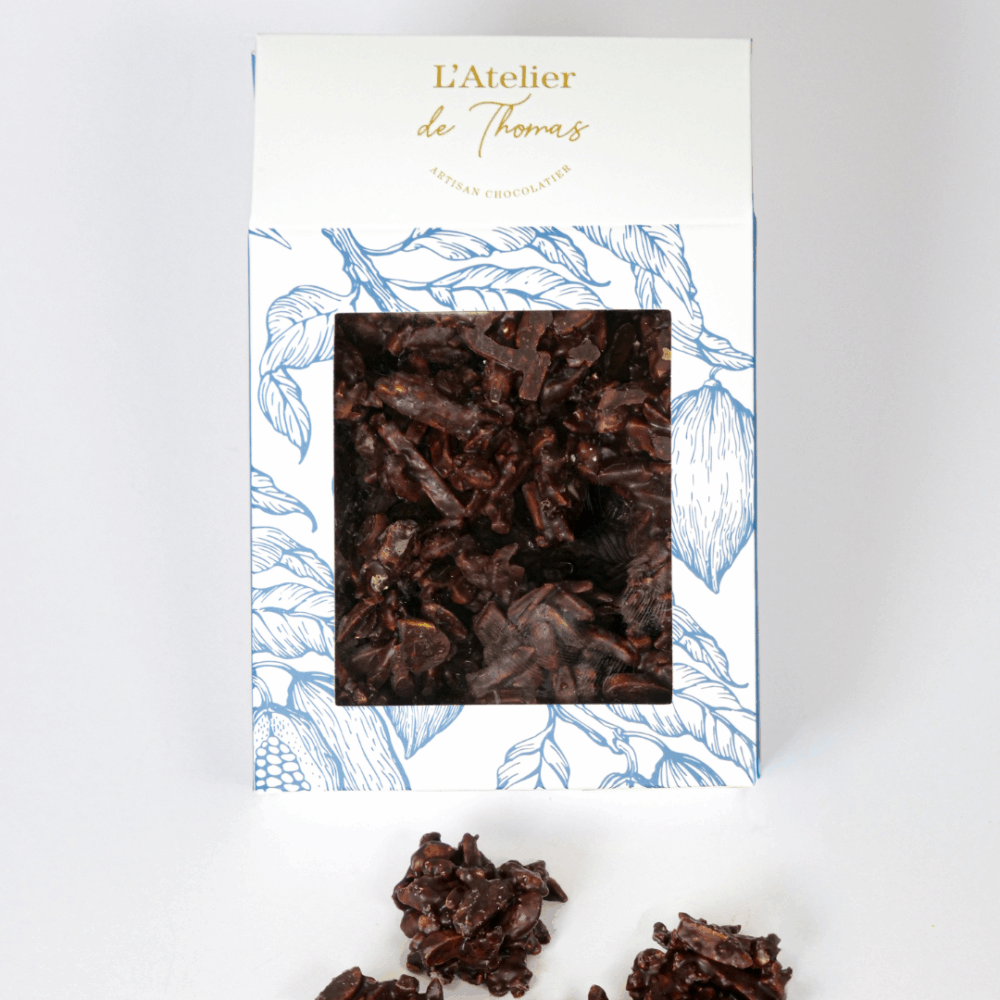 Rochets suisses artisanaux au chocolat noir de L’Atelier de Thomas.